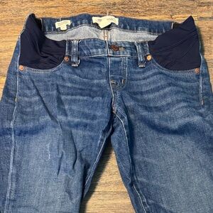 Madewell Boyfriend Maternity Jeans in Deep Blue
